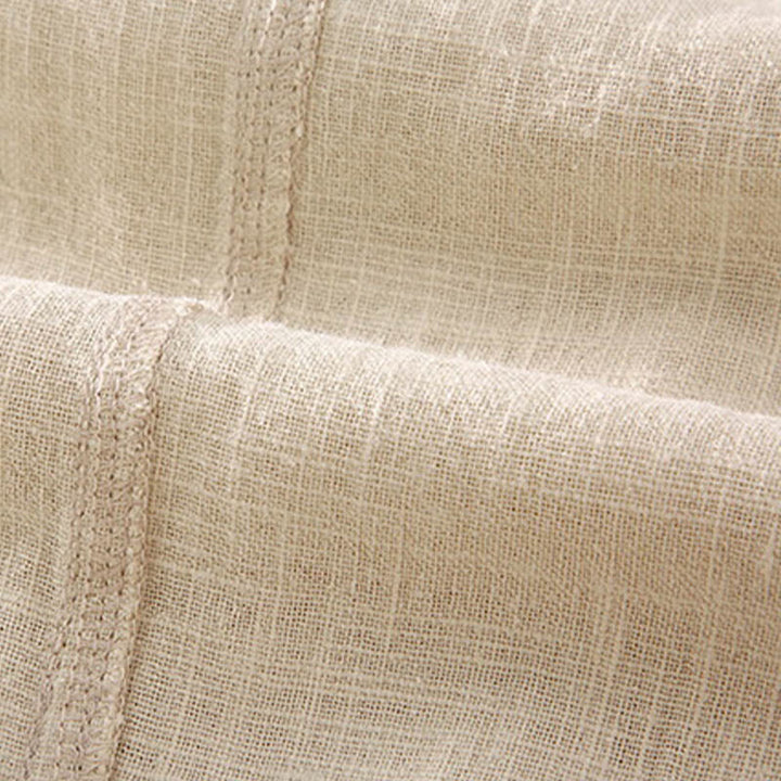 Buddha Stones Men's Solid Color Ramie Linen Drawstring Cropped Pants With Pockets - image 4