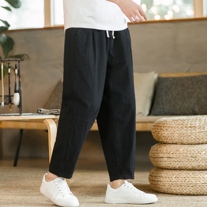 Buddha Stones Summer Men's Cotton Pants With Pockets - image 11