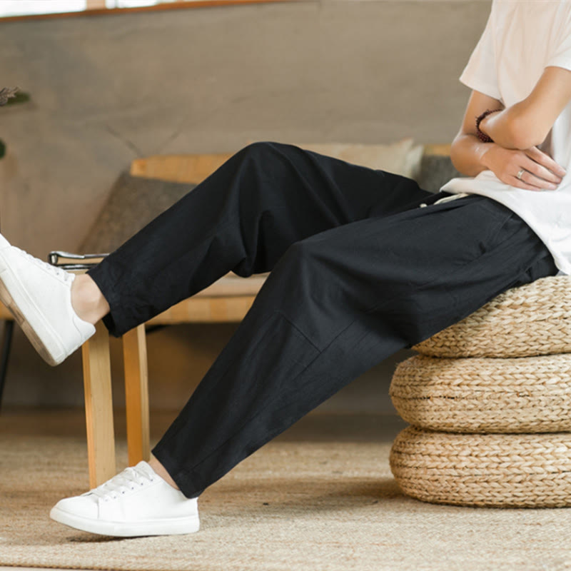 Buddha Stones Summer Men's Cotton Pants With Pockets - image 13