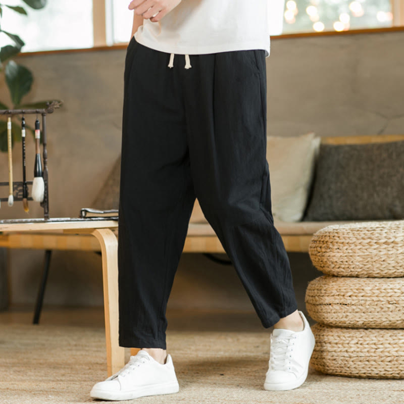 Buddha Stones Summer Men's Cotton Pants With Pockets - image 9