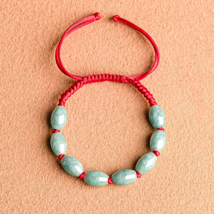 Buddha Stones Jade Luck Red String Bracelet