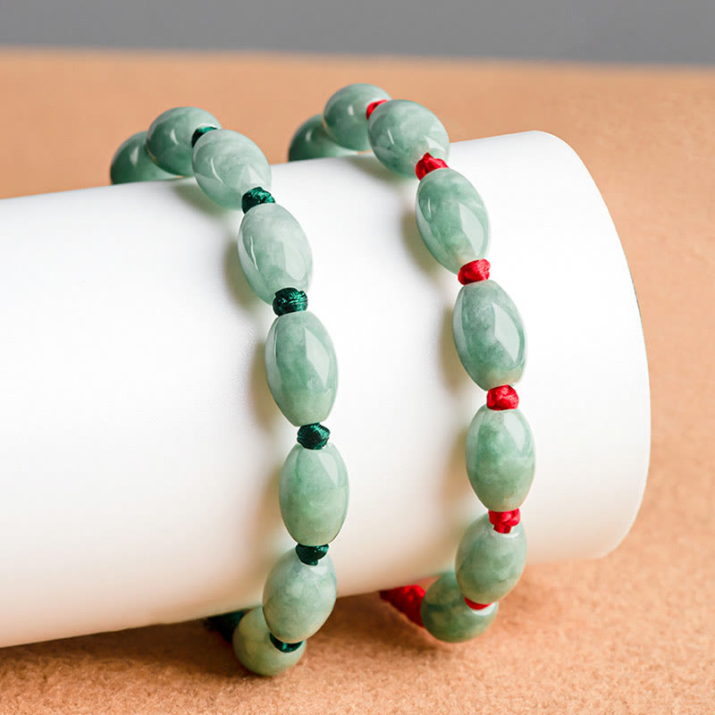 Buddha Stones Jade Luck Red String Bracelet