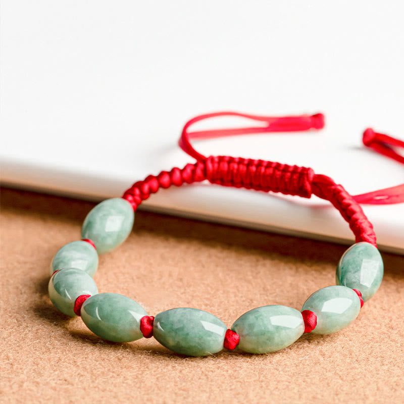 Buddha Stones Jade Luck Red String Bracelet