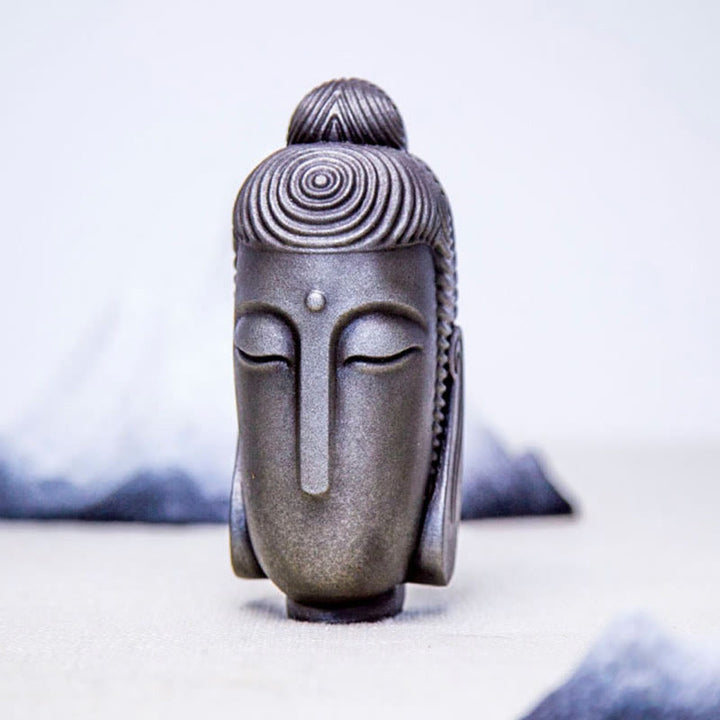 Buddha Stones Closed Eyes Meditating Buddha Iron Powder Rust Cast Resin Statue Home Decoration - image 21