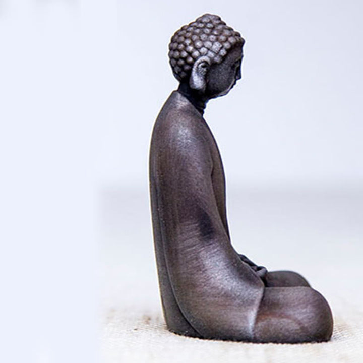 Buddha Stones Handmade Meditation Sakyamuni Buddha Iron Powder Rust Cast Resin Statue Decoration - image 28
