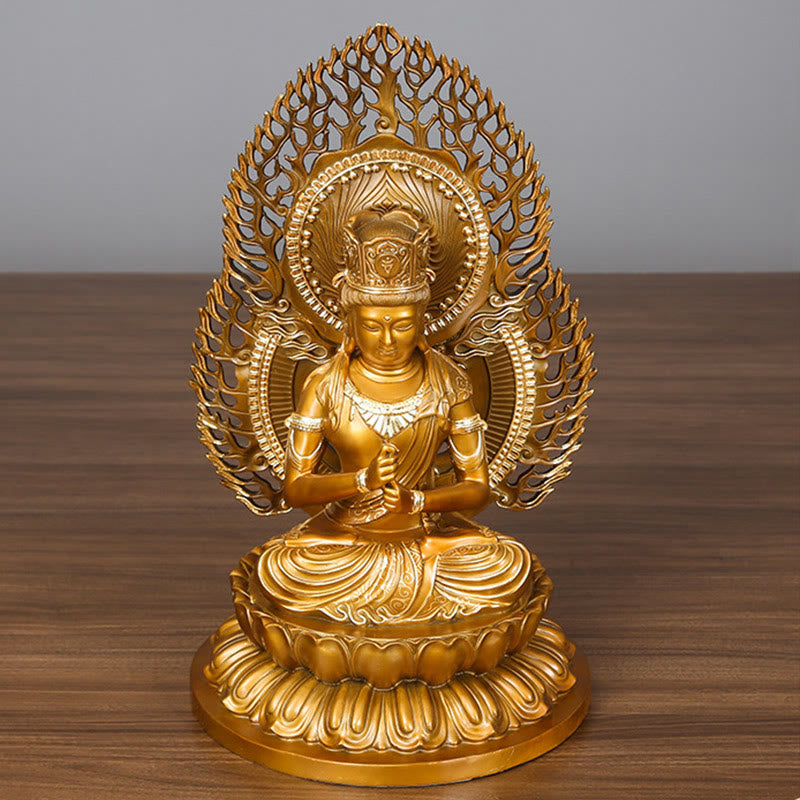 Buddha Stones Tathagata Buddha Figurine Serenity Copper Statue Home Offering Decoration - image 10