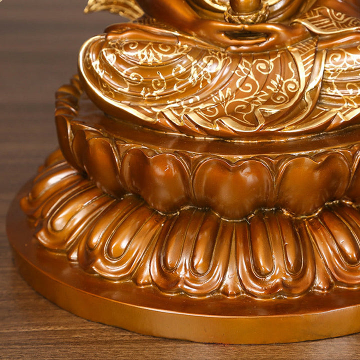 Buddha Stones Sakyamuni Amitabha Medicine Buddha Figurine Serenity Copper Statue Home Offering Decoration - image 11