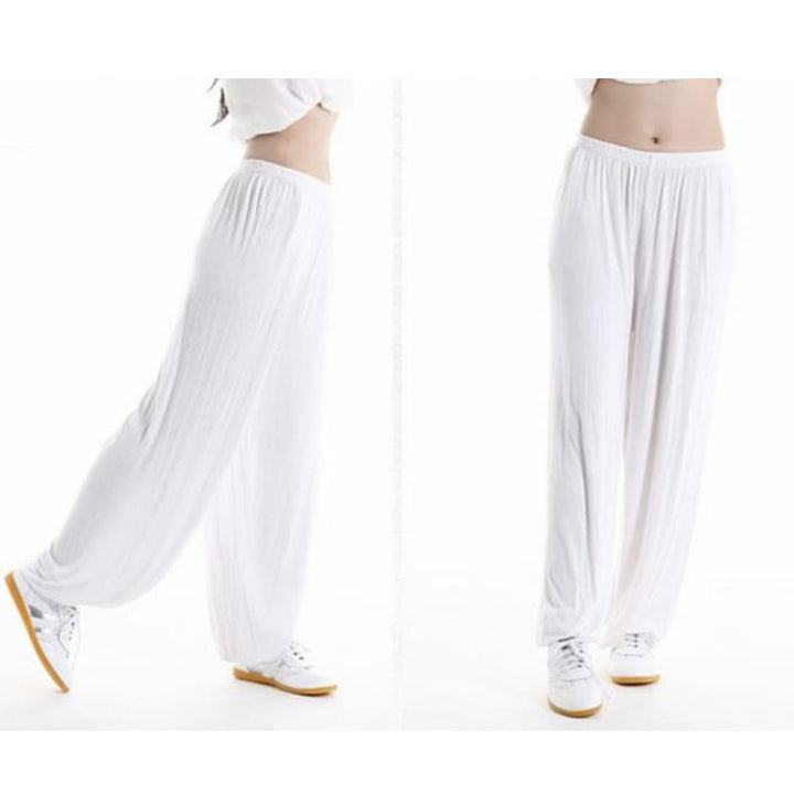 Buddha Stones Summer Elastic Waist Tai Chi Qigong Practice Modal Unisex Pants - image 12