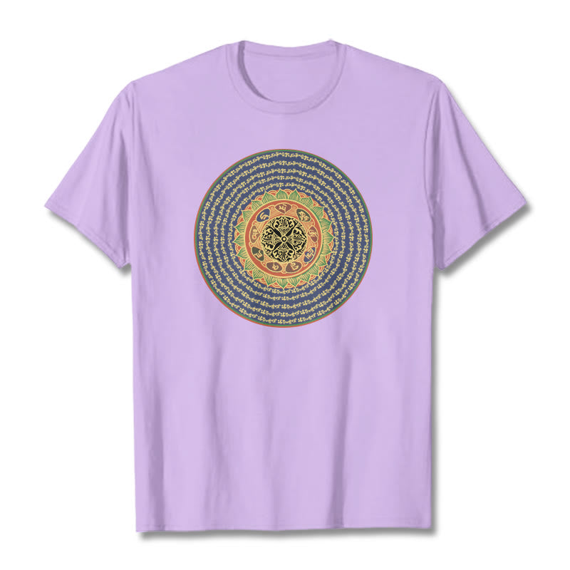 Buddha Stones 108 Om Mani Padme Hum Mantra Sanskrit Tee T-shirt - Plum - 2XL - image 19