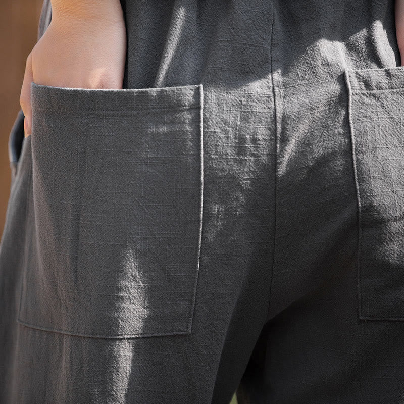 Buddha Stones Casual Ramie Linen Cotton Yoga Pants With Pockets - image 30