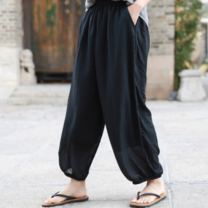 Buddha Stones Casual Summer Women's Cotton Pants With Pockets - image 17