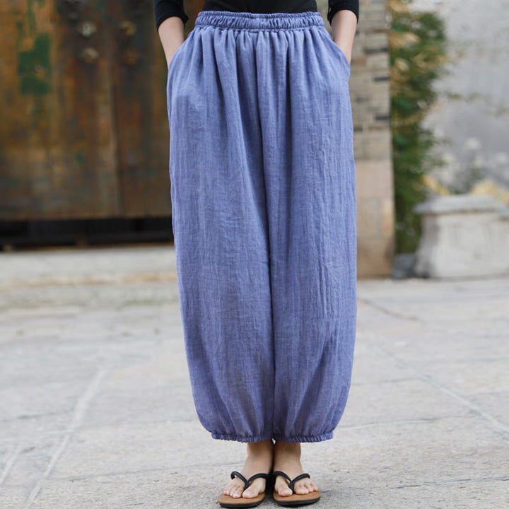 Buddha Stones Casual Summer Women's Cotton Pants With Pockets - image 31