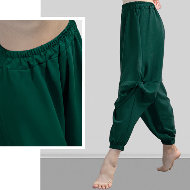 Buddha Stones Plain Color Modal Dance Yoga Breathable Pants - image 19