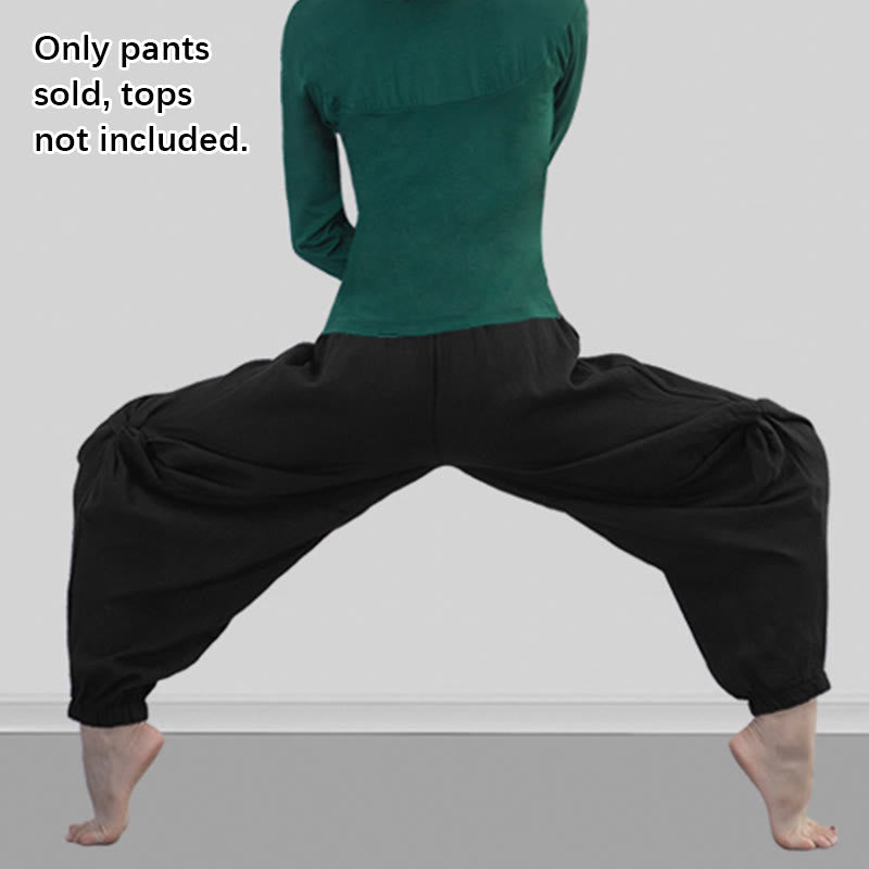 Buddha Stones Plain Color Modal Dance Yoga Breathable Pants - image 23
