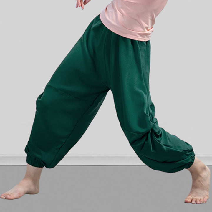 Buddha Stones Plain Color Modal Dance Yoga Breathable Pants - image 17