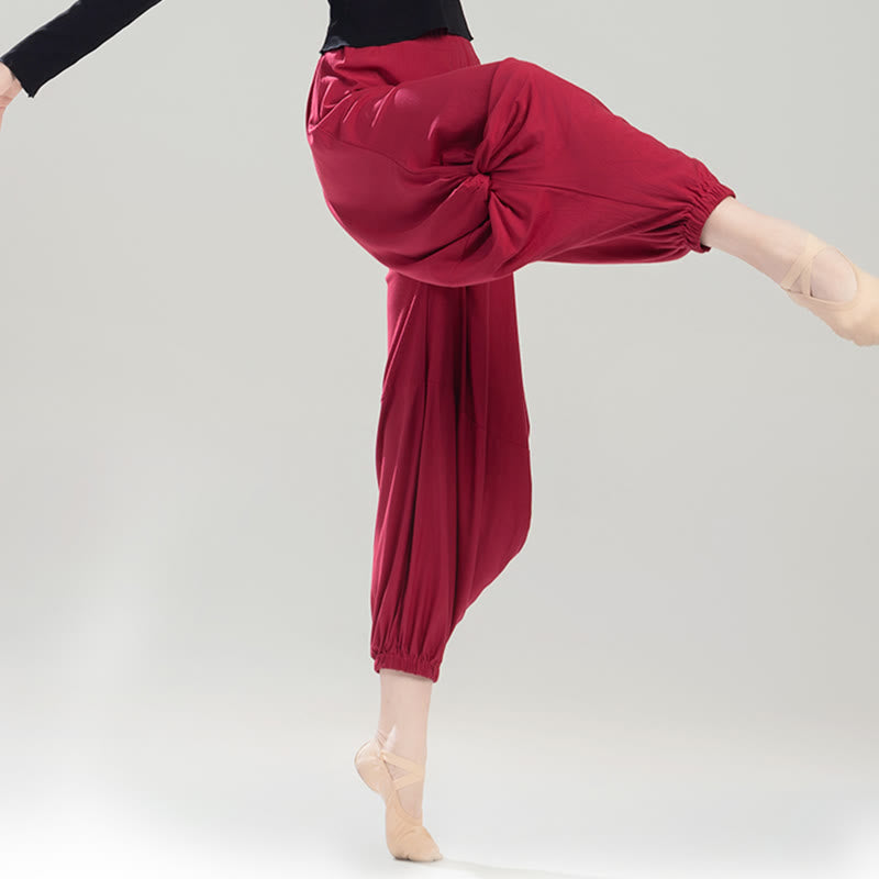 Buddha Stones Plain Color Modal Dance Yoga Breathable Pants - image 15