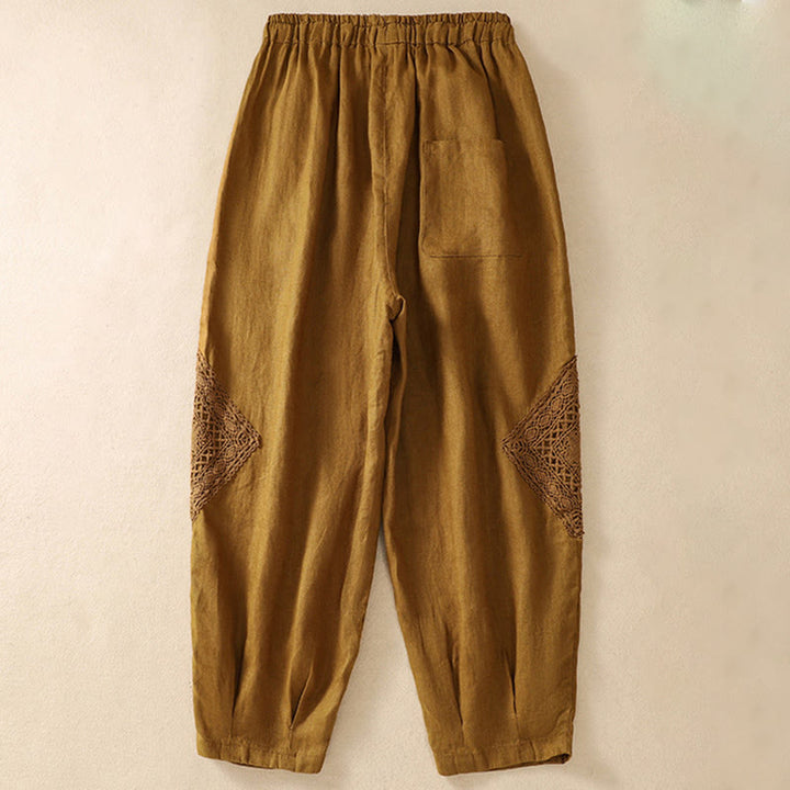 Buddha Stones Summer Women's Cotton Drawstring Harem Pants With Pockets - image 20