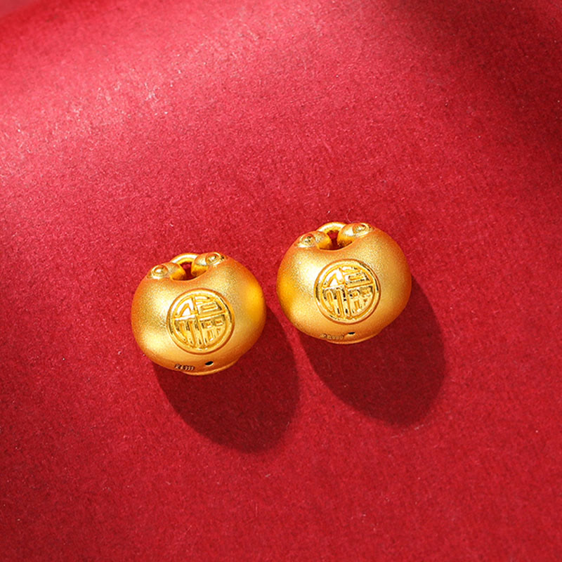 Buddha Stones 999 Gold Fu Character Wish Lock Pattern Luck Rope Necklace Pendant - image 14