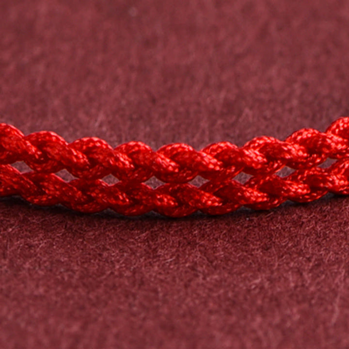 Buddha Stones 999 Gold Small Peace Buckle Design Handmade Luck Braided Rope Bracelet Anklet - image 10