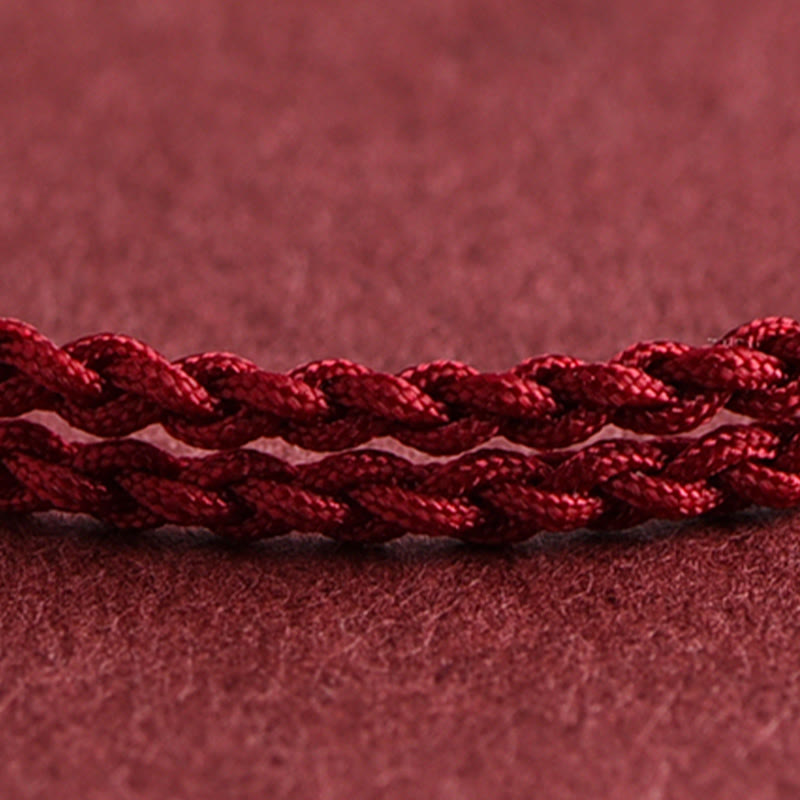 Buddha Stones 999 Gold Small Bucket Shape Design Handmade Luck Braided Rope Bracelet Anklet - image 9