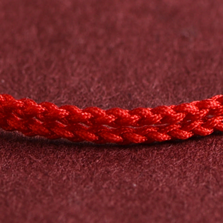 Buddha Stones 999 Gold Mini Three Beads Design Handmade Luck Rope Bracelet Anklet - image 2