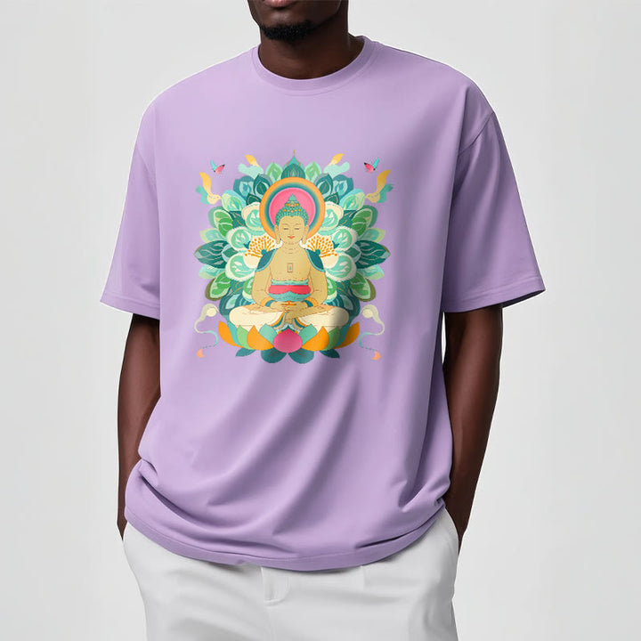 Buddha Stones Butterfly Lotus Buddha-Inspired Tee T-shirt - image 17