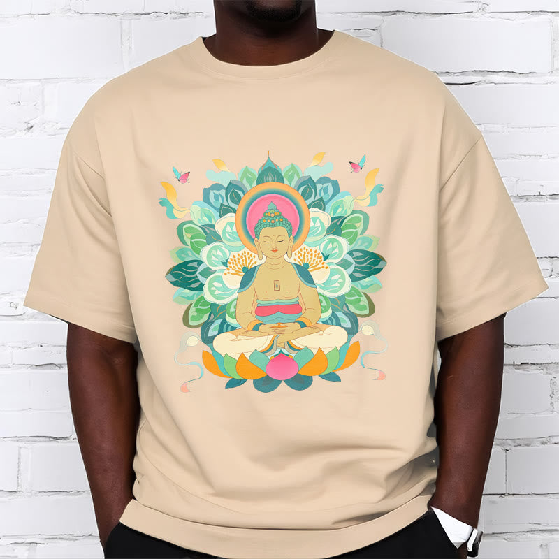 Buddha Stones Butterfly Lotus Buddha-Inspired Tee T-shirt - image 9