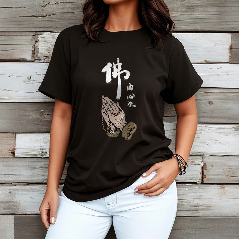 Buddha Stones Praying Tee T-shirt