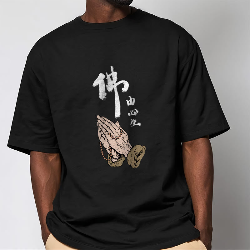 Buddha Stones Praying Tee T-shirt