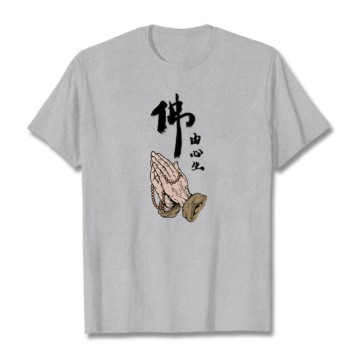 Buddha Stones Praying Tee T-shirt