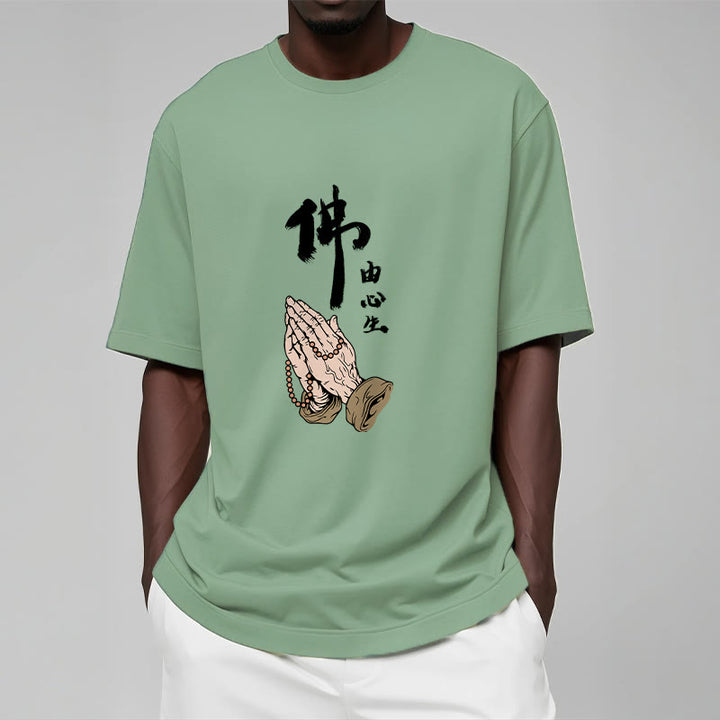 Buddha Stones Praying Tee T-shirt