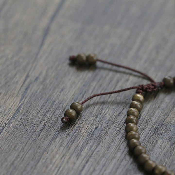 Buddha Stones Copper Brass Beads Balance Wealth Simple Bracelet