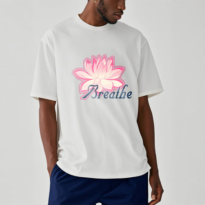 Buddha Stones BREATHE Lotus Flower Tee T-shirt