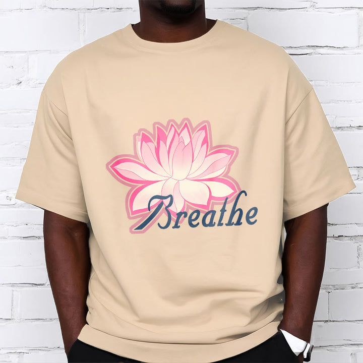 Buddha Stones BREATHE Lotus Flower Tee T-shirt