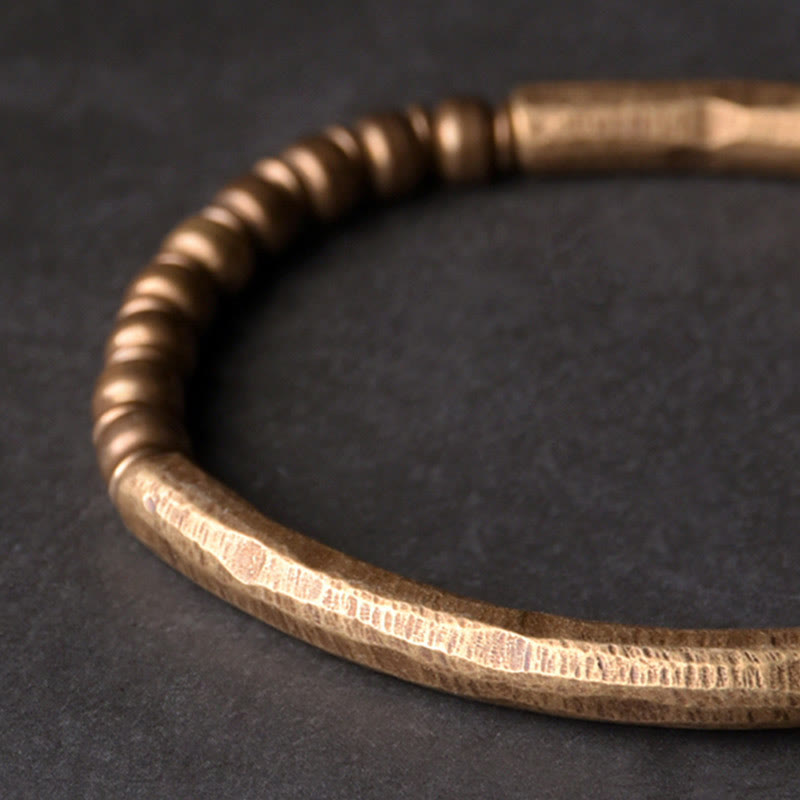 Buddha Stones Copper Brass Balance Wealth Simple Bracelet - image 3