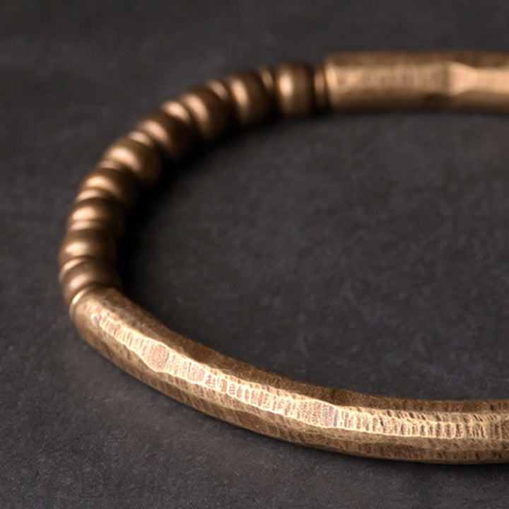 Buddha Stones Copper Brass Balance Wealth Simple Bracelet - image 3