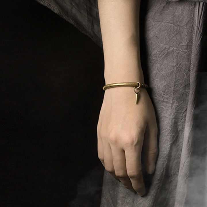 Buddha Stones Copper Brass Balance Wealth Simple Bracelet - image 9