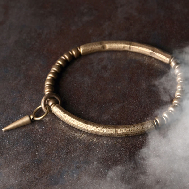 Buddha Stones Copper Brass Balance Wealth Simple Bracelet - image 2