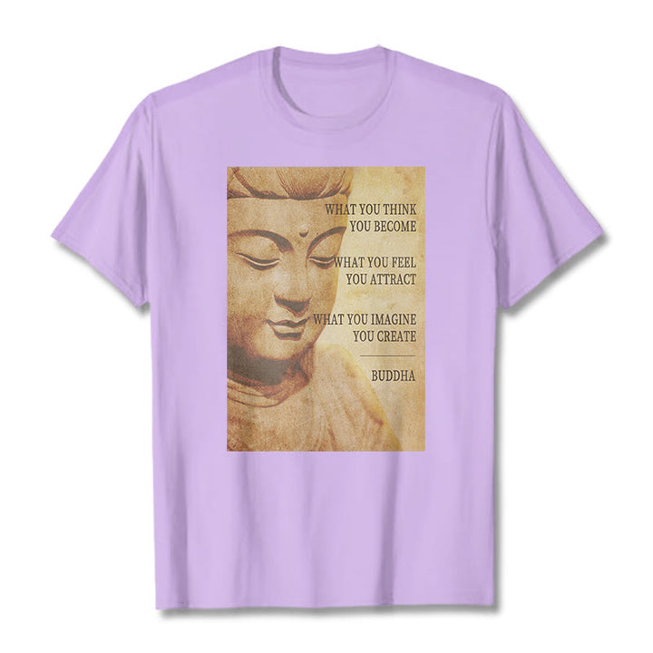 Buddha Stones What You Think You Become Tee T-shirt - Plum - 2XL - image 16