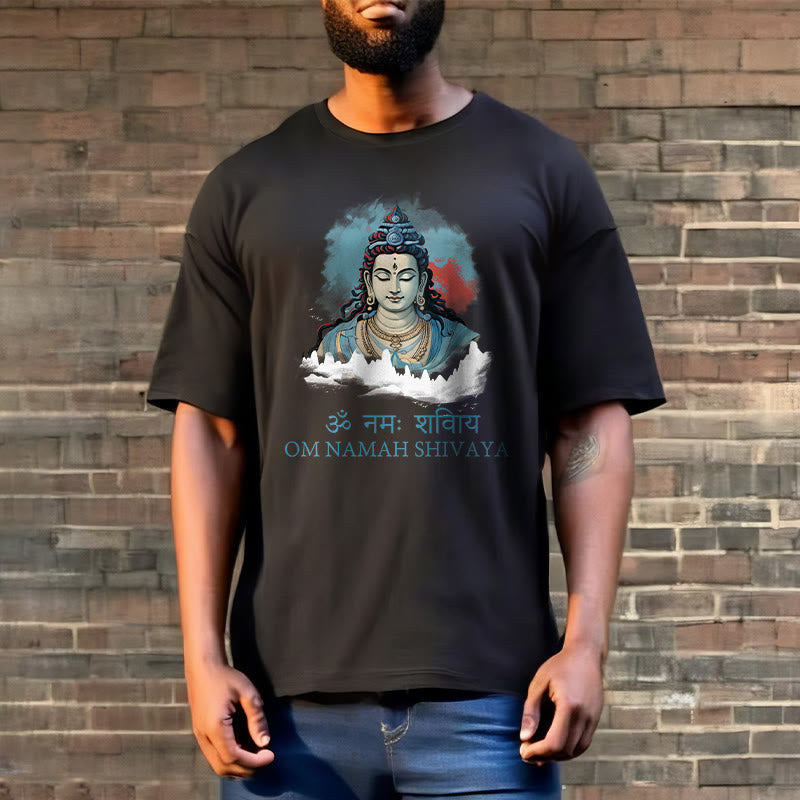 Buddha Stones Sanskrit OM NAMAH SHIVAYA Colorful Clouds Tee T-shirt - image 3