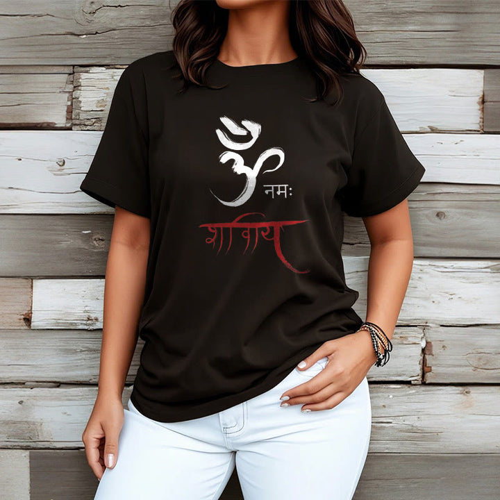 Buddha Stones OM NAMAH SHIVAYA Mantra Sanskrit Tee T-shirt - image 7