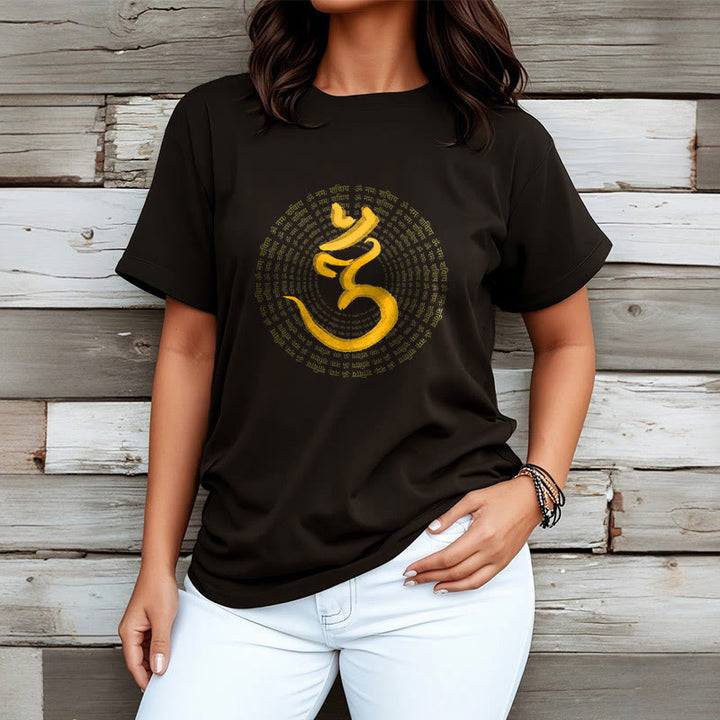Buddha Stones 108 OM NAMAH SHIVAYA Mantra Sanskrit Tee T-shirt - image 5
