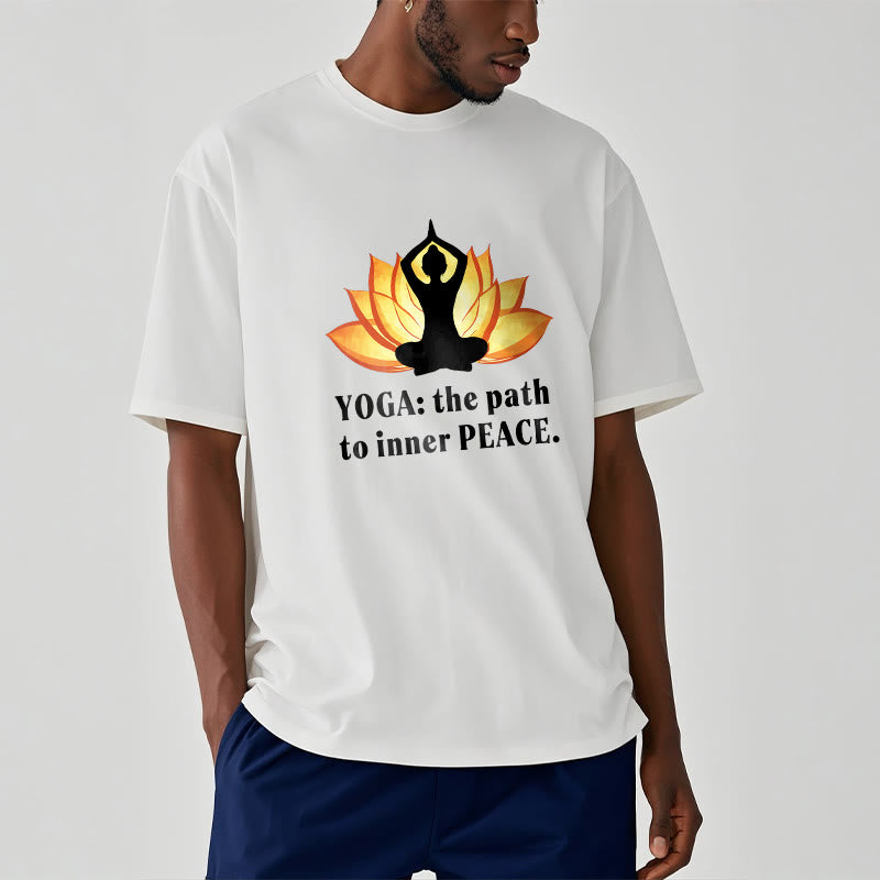 Buddha Stones Yoga The Path To Inner Peace Lotus Tee T-shirt