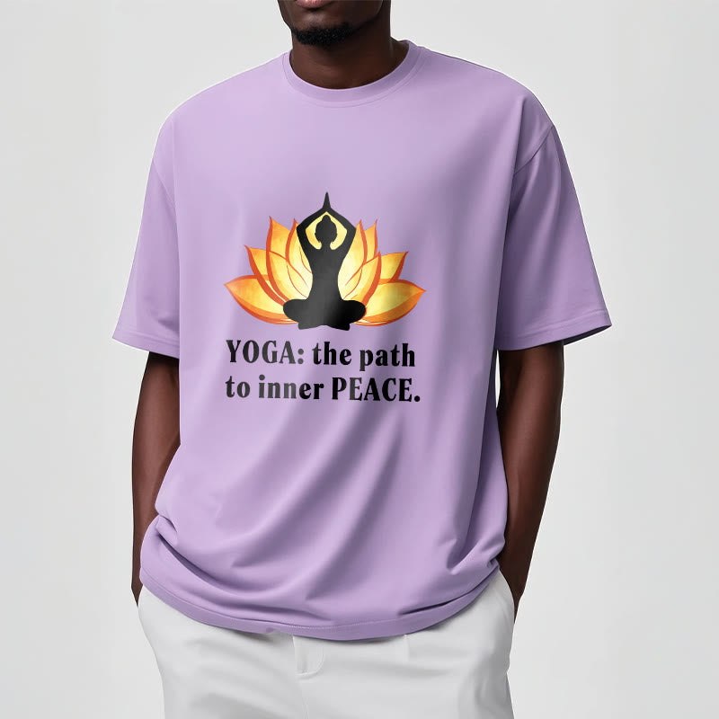 Buddha Stones Yoga The Path To Inner Peace Lotus Tee T-shirt