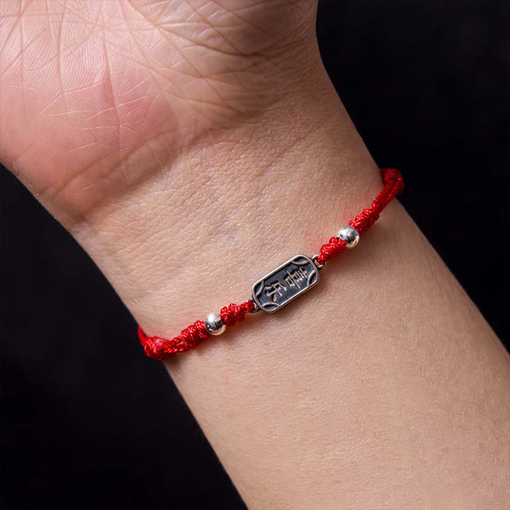 Buddha Stones Handmade 925 Sterling Silver Peace And Joy Safe Well Protection Braided Bracelet - image 13