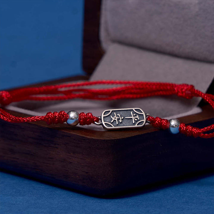 Buddha Stones Handmade 925 Sterling Silver Peace And Joy Safe Well Protection Braided Bracelet - image 14