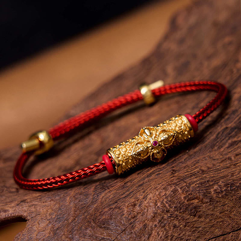 Buddha Stones Copper Luck Red String Bracelet