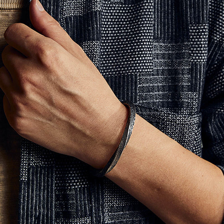 Buddha Stones Retro 999 Sterling Silver Möbius Loop Eternal Love Cuff Bracelet Bangle - image 4