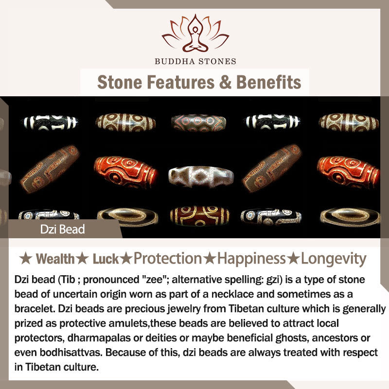 Buddha Stones Tibetan Dzi Bead Manjusri Bodhisattva Pattern Compassion String Necklace Pendant - image 8