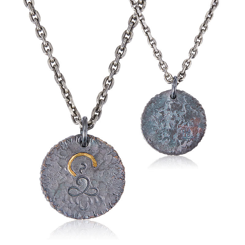 Buddha Stones 999 Sterling Silver 999 Gold 925 Sterling Silver Buddha Statue Lotus Necklace Pendant - image 8